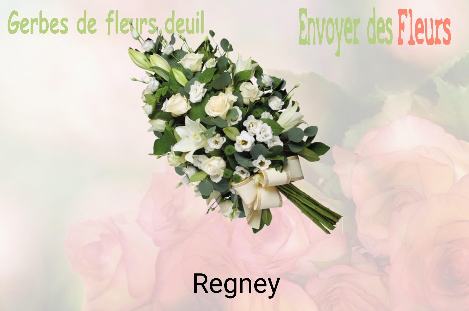Gerbe de fleurs de deuil livrée à Regney